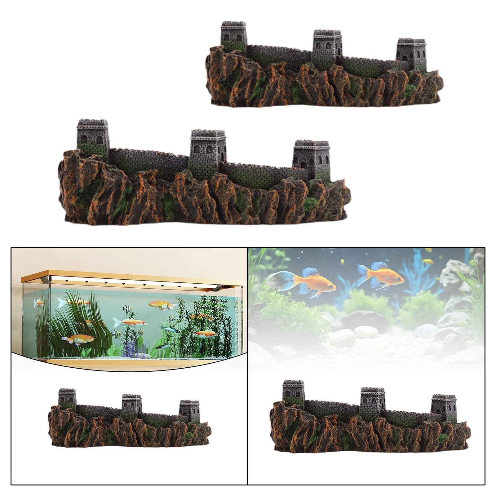 Great Wall Aquarium Decoration Fishtank Accessories Fishtank Decor for Turtles
Opens in a new window