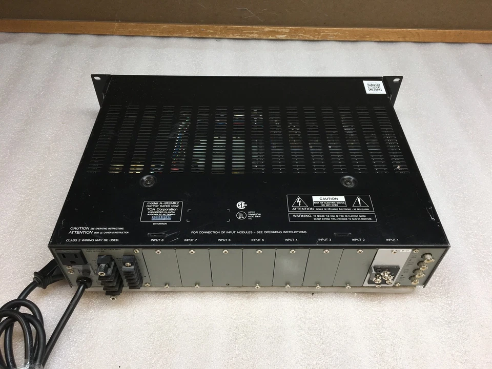 TOA 900 Series II A-912MK2 8-Channel Mixer Power Amplifier 180W See Description - Image 4 of 4