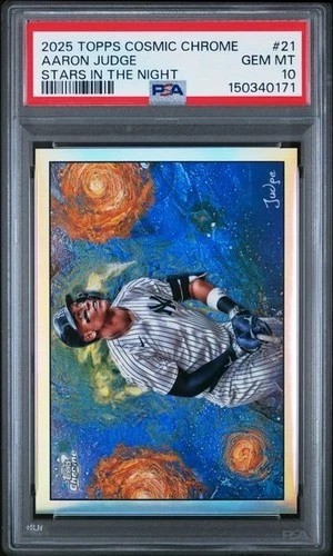 2025 Topps Cosmic Aaron Judge Stars in the Night Refractor🔥PSA 10🔥LOW POP🔥