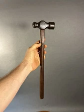 Vintage ATHA Ball Peen Hammer Made in USA  16 oz Head. Very Long 16-3/4” Handle.