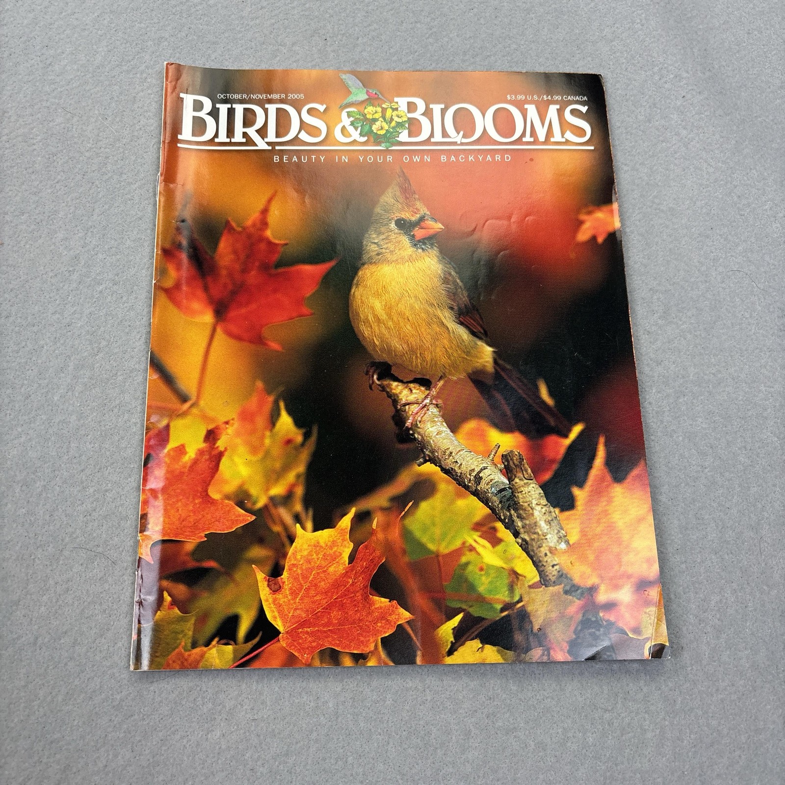 Birds & Blooms Oct/Nov 2005 Magazine Illustrated Cardinal Cover Nature USA