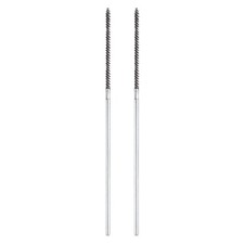 2pcs Pipe Cleaners Brush Set 0.12 Inch Stainless Steel Bristles for Tube Silver