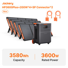Jackery HP3600AC Plus Portable Power Station with 4x200W  2xSP Connectors
