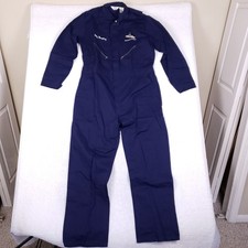 Walls Work Coveralls Zip Front Utility Navy Blue 46 Tall Mechanic Industrial