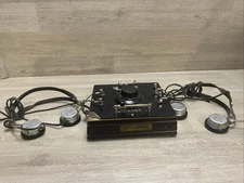 1920'S STEINITE LABORATORIES CRYSTAL COMMUNICATION SET W: 2 HEADSETS