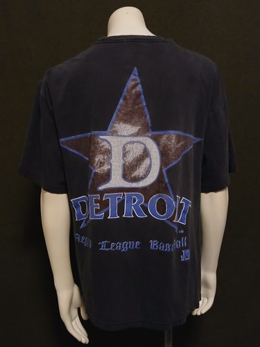 Vintage 90s DISTRESSED Detroit Stars Negro League Baseball T-Shirt Black 2XL - Bild 3 von 3