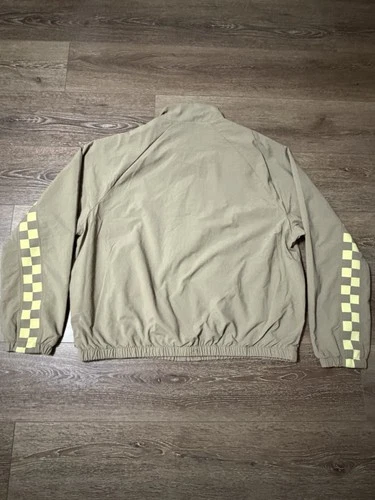 VANS Ronnie Color BL Men’s XL Beige/Yellow Checkered Full Zip Windbreaker image 10