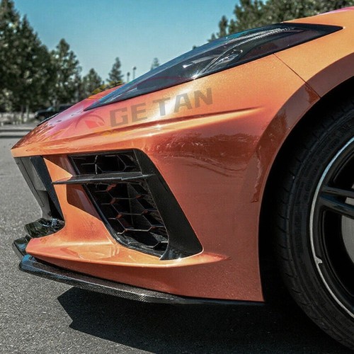 For Corvette C8 2020-25 Carbon Fiber Front Bumper Lip Splitter - Picture 5 of 7