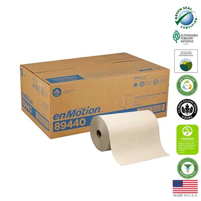 GEORGIA PACIFIC 89440 Enmotion Roll Towel Brown 1 ply Recycled Paper 8 ...