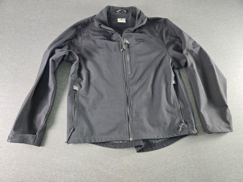 SOG Tactical Jacket Mens Large Black Softshell Windbreaker Zip Pockets Outdoor