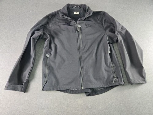 SOG Tactical Jacket Mens Large Black Softshell Windbreaker Zip Pockets Outdoor - product listing photo