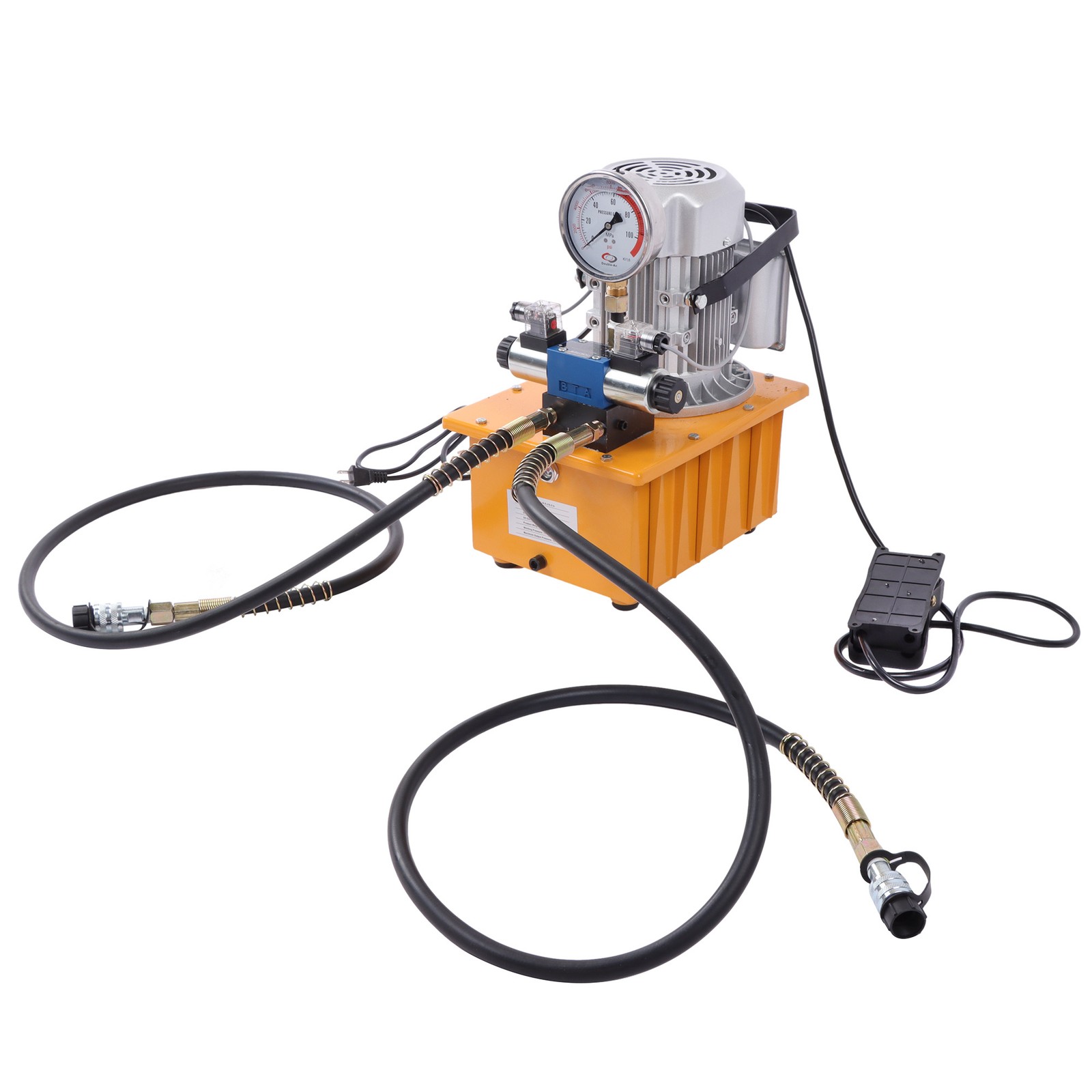 Electric Hydraulic Pump 10000 PSI Double Acting 8L Solenoid Valve 110V