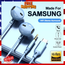 For Samsung USB-C Wired Earphones HiFi In-Ear Headphones with Mic Type-C 3.5mm