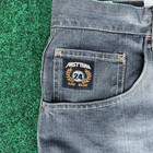 Y2K Raw Blue First Team Baseball Club Embroidered Patches Shorts Jorts Sz 42 — photo 6