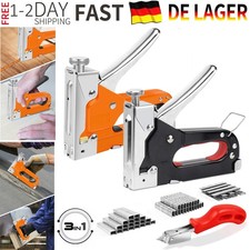 Handtacker Set 3in1 mit 600-3600 Klammern T&Uuml;V GS gepr&uuml;ft- Profi Tacker f&uuml;r Holz