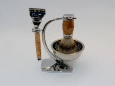 Handmade Shaving Set made from Masur Birch. Makes A Great Gift Item. #16