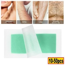50PCS Hair Removal Paper Double Sided Cold Wax Strips Body Depilatory Patch Skin
