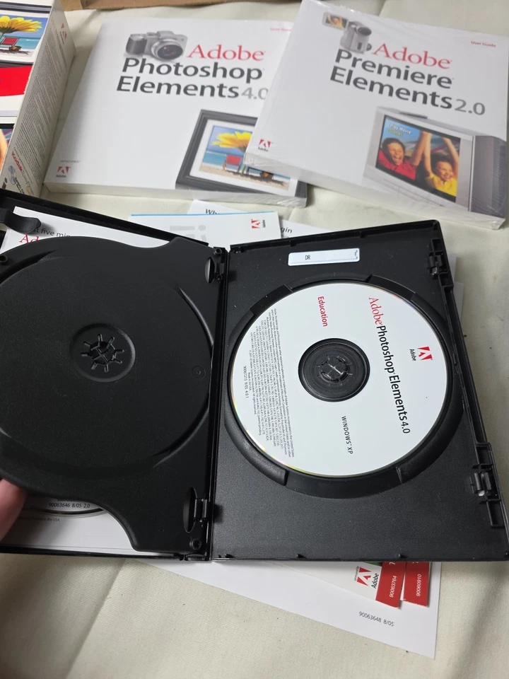 Photoshop Elements 4.0 And Adobe Premier Elements 2.0 W/ Sealed Premiere Manual - Image 3 of 3