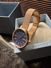 Skagen Signature Gold Steel Mesh Strap Watch - SKW2593