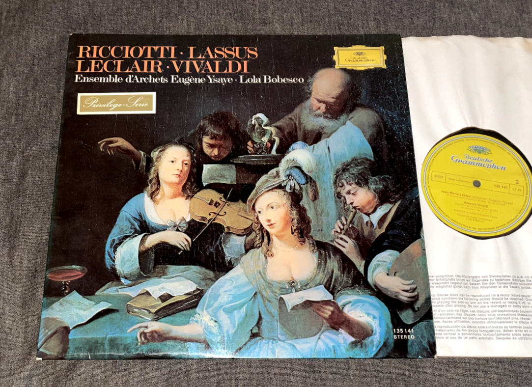 DGG 135 141 Lola Bobesco, violin: Ricciotti, Lassus, Leclair