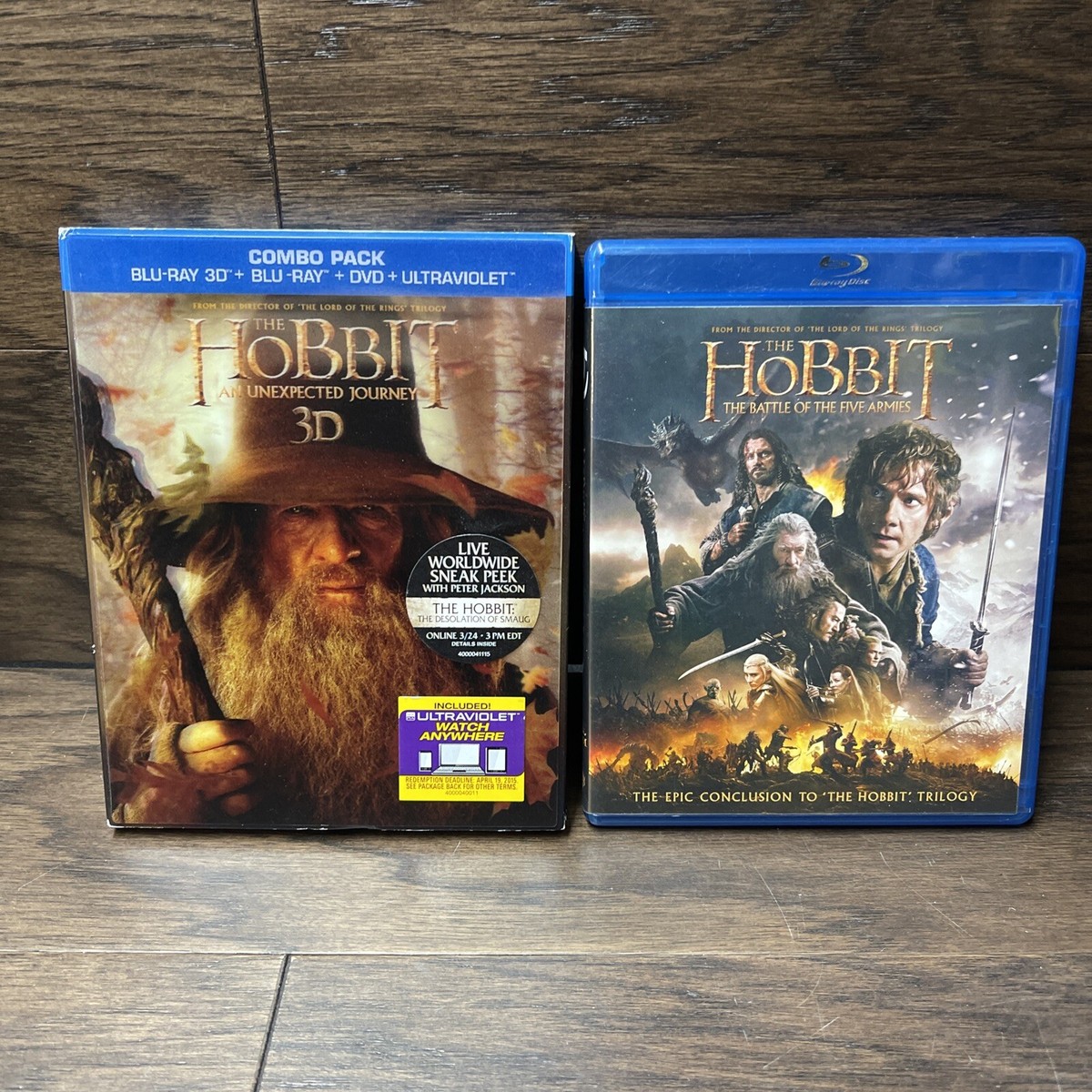 The Hobbit: An Unexpected JourneyBlu-ray 5-Disc/ Battle Of The Five Armies  Lot