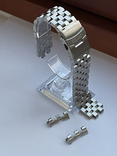 SEIKO Heavy Duty Armband / Bracelet 22mm Edelstahl mit gebogenen Bandanstößen SCHNÄPPCHEN! - Bild 2 von 7