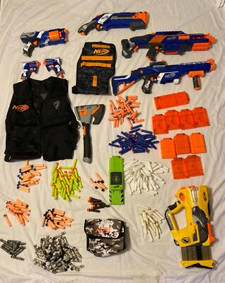 Nerf Elite N-Strike Mega Bundle, Variety 250+, Multiple Blasters and Accessories