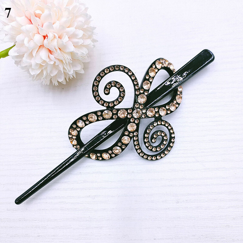 Rhinestone Vintage Hair Sticks Female Hair Pins Clips Jewelry