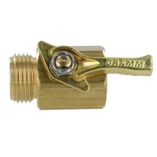 Dramm Brass Garden Hose Shutoff Valve - Heavy Duty