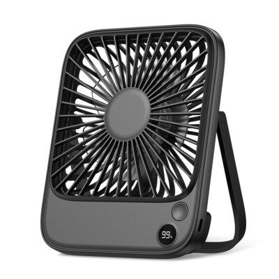 TOPK Desk Fan 2000mAh Rechargeable Silent Thin Personal Desktop Table Fan