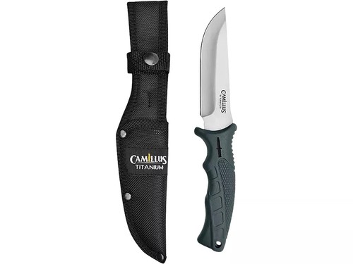 Camillus 9.5" Drop Point Titanium Bonded with Sheath 4.5" Blade, Gray Handle - Picture 2 of 2