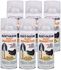 Rust-Oleum 224284 Stops Rust Inhibitor 10.25-Ounce Spray Clear 6 Pack