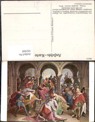 362468,Künstler Ak Schnorr v. Caroldsfeld Kriemhilde erschlägt Hagen Deutsche He