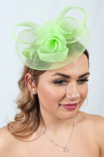 Lime Green Fascinator Headpieces Hat 