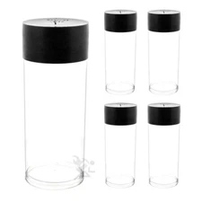 (5) Black Lid Capsule Storage Tube for all Air-Tite "H" Direct Fit Coin Holders