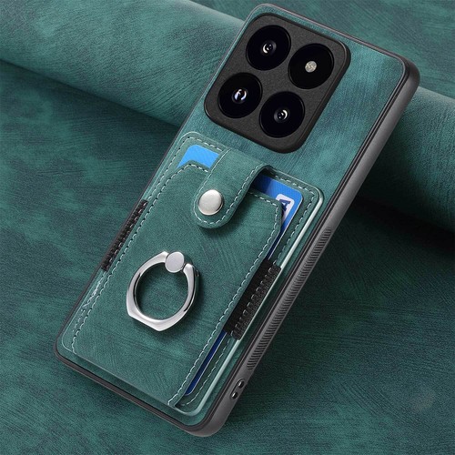 Ring Leather Card Slot Phone Case For Redmi Note 14 13 12 11 Pro Xiaomi 14T 11 - Picture 21 of 26