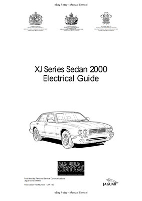 JAGUAR XJ SERIE LIMOUSINE 2000 ELEKTRISCHE FÜHRUNG MANUELL NACHGEDRUCKT KAMM GEBUNDEN 
