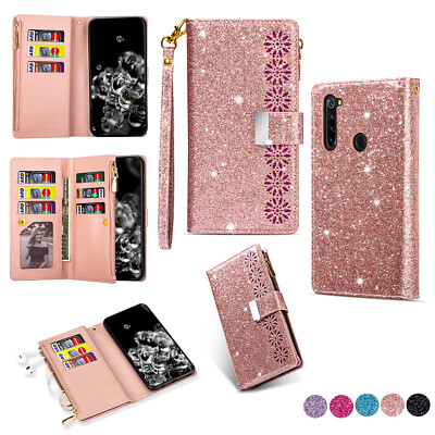 Reißverschluss Leder Geldbörse Etui für Xiaomi Redmi 9A 9 9C 8 8A Dual K30 Pro 
