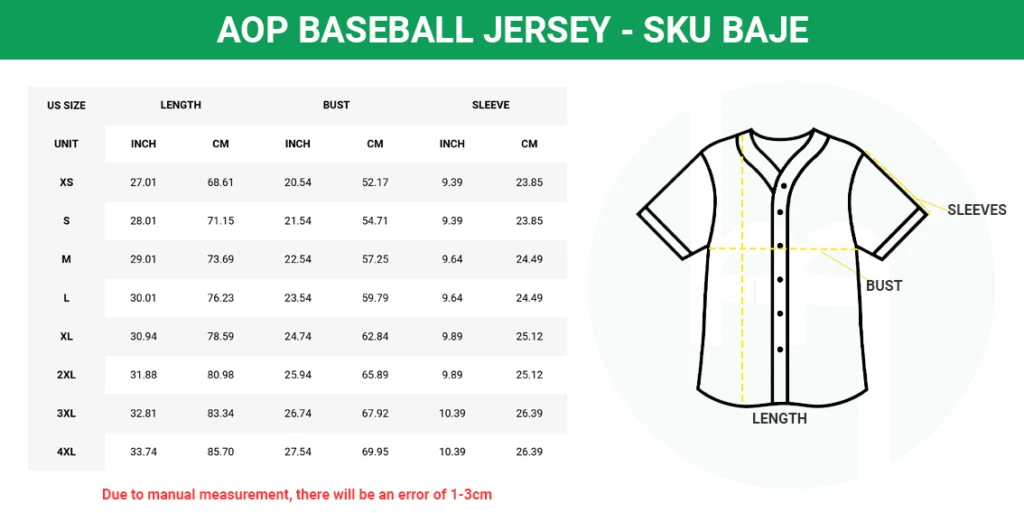 Authentic baseball jersey size chart cheap