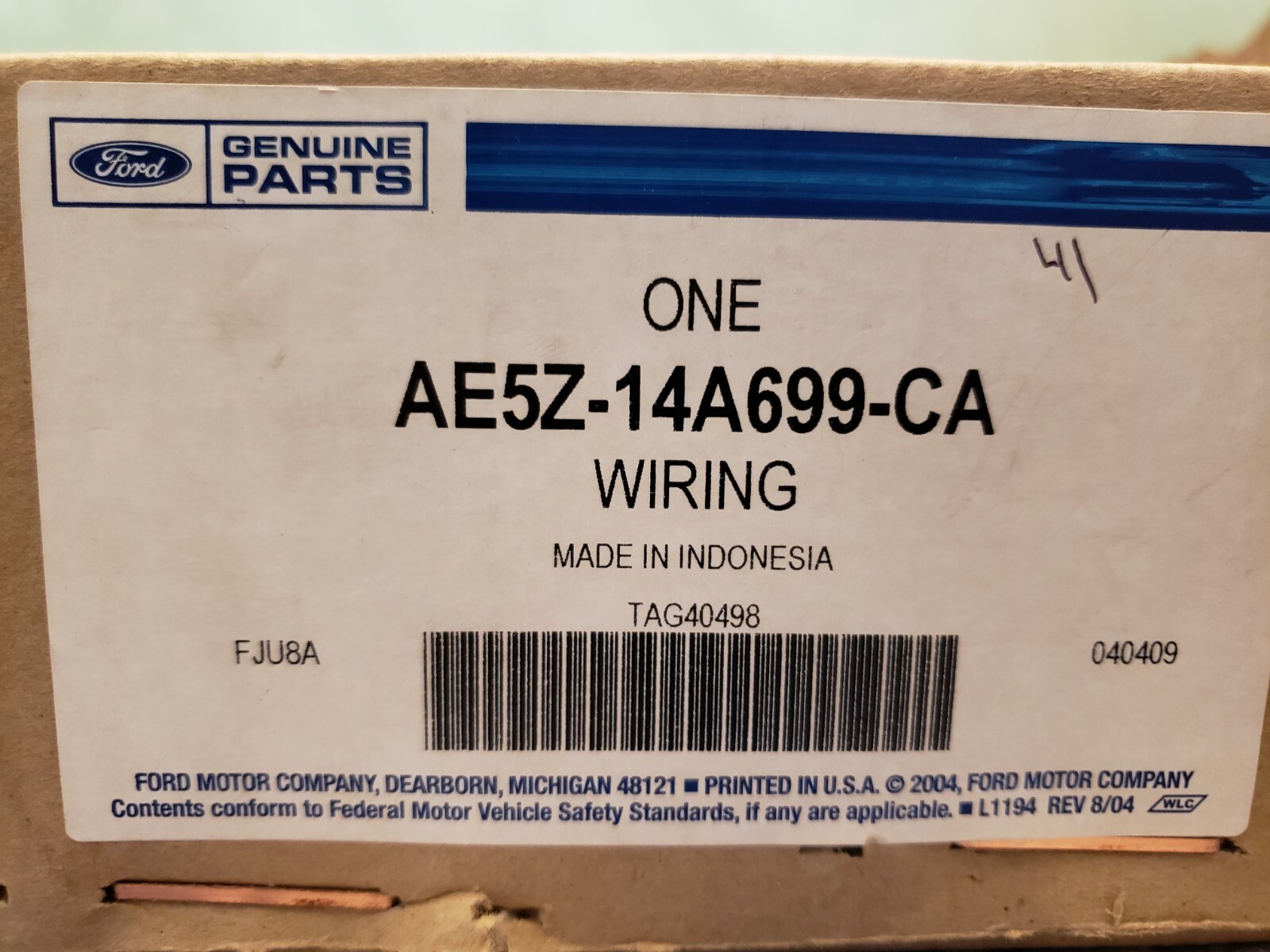 NEW GENUINE OEM FORD R UNDER SEAT WIRE HARNESS WIRING ASSEMBLY AE5Z