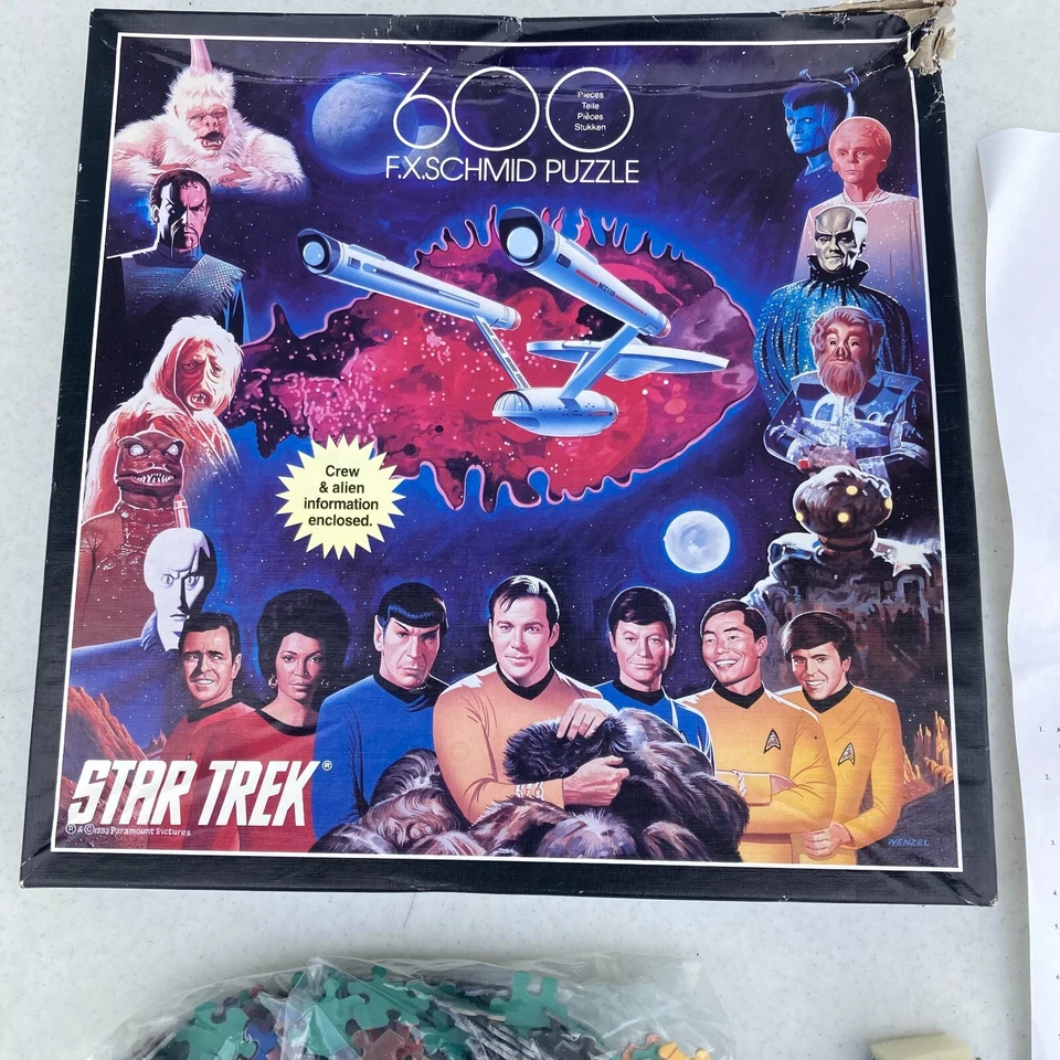 Rompecabezas Star Trek FX Schmid 600 piezas exquisito 1993 Paramount #90041 Foto 2 de 4
