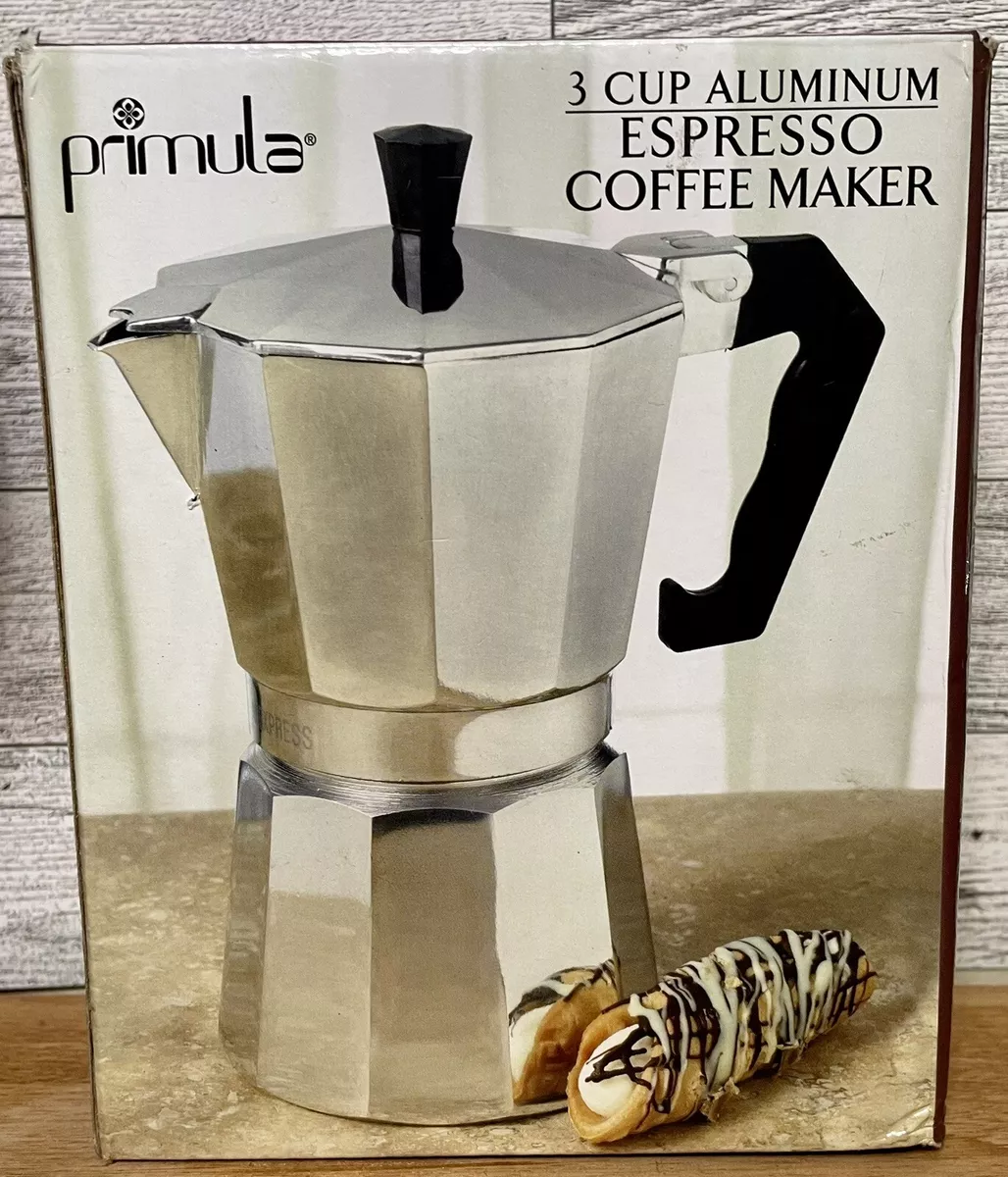 PRIMULA Aluminum 3-Cup Stovetop ESPRESSO MAKER For Italian & Cuban