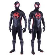 Upgraded Miles Morales Spiderman Jumpsuit Armor Suit Costume Cosplay Halloween