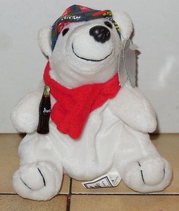 Coca Cola Polar Bear 6" Beanie Baby Plush Stuffed Animals Rare HTF