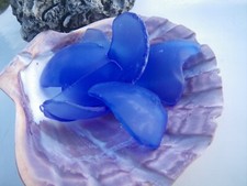 Sea Glass, Very Large Cobalt Blue