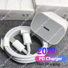 For iPhone 11/12/13/14/XS/XR Fast Charger 20W PD Cable Cord Power Adapter Type-C