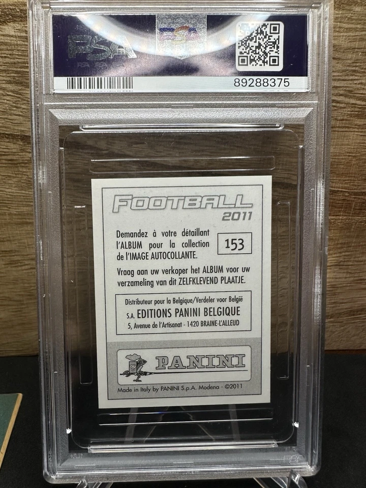 Pegatina de novato de fútbol americano Kevin De Bruyne Panini 2010 #153 Genk PSA 6 TRUE RC Foto 2 de 2