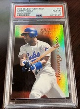 1996 SAMMY SOSA SELECT CERTIFIED MIRROR RED #59 PSA 8 CUBS 90 MADE