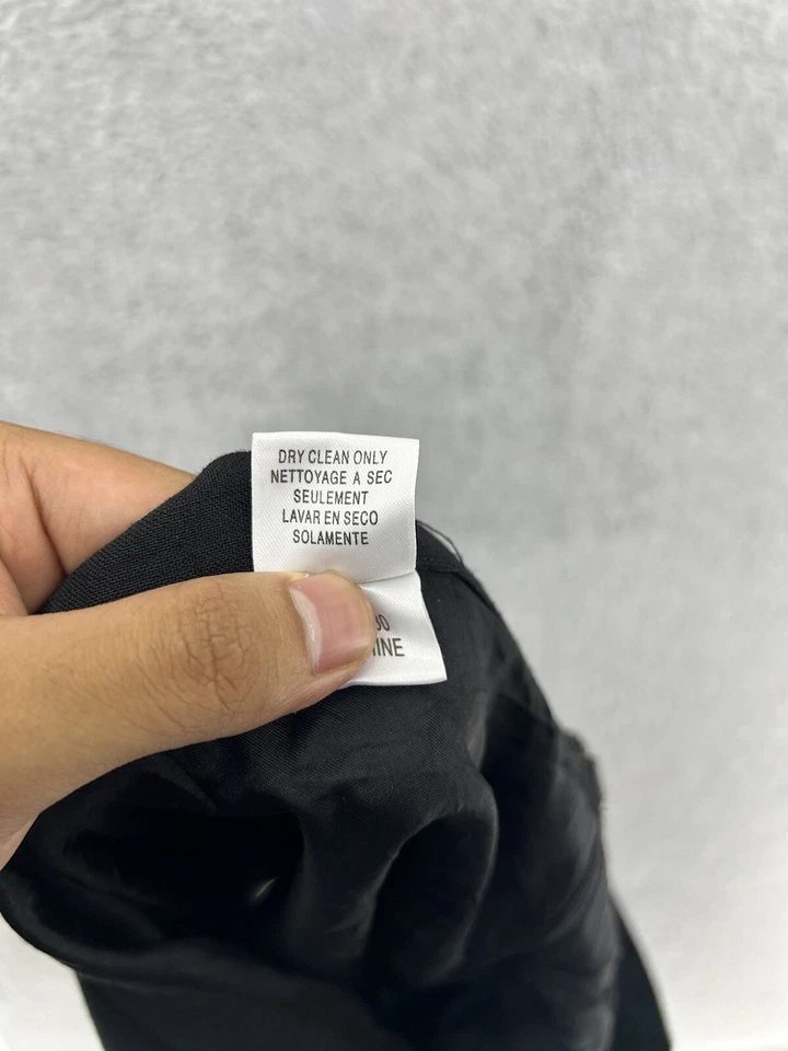 BCBGMAXAZARIA Mujer Falda Lápiz Negra Sólida Talla 4 Acanalada Espalda Lana Foto 4 de 4