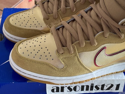 2010 Nike Dunk High Premium SB Koston Thai Temple Metallic Gold 313171 702 US 11 - Picture 24 of 24